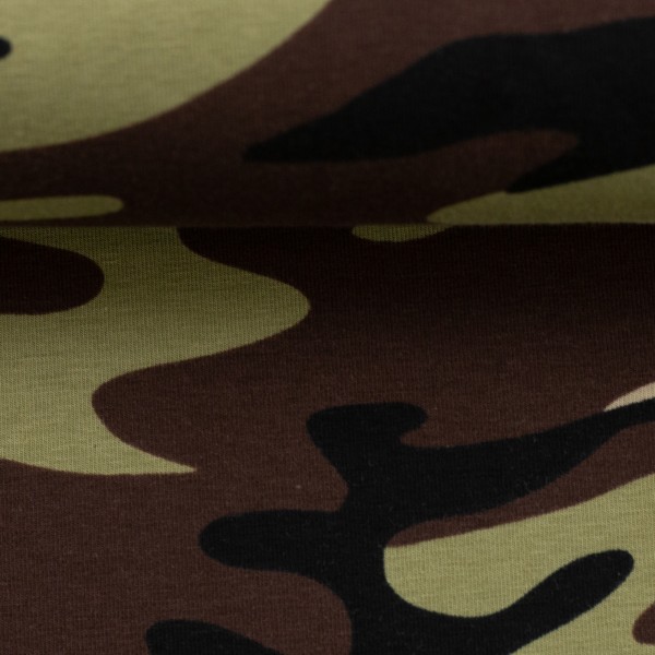 Stretch Jersey Vera Camouflage Green Brown SWAFING