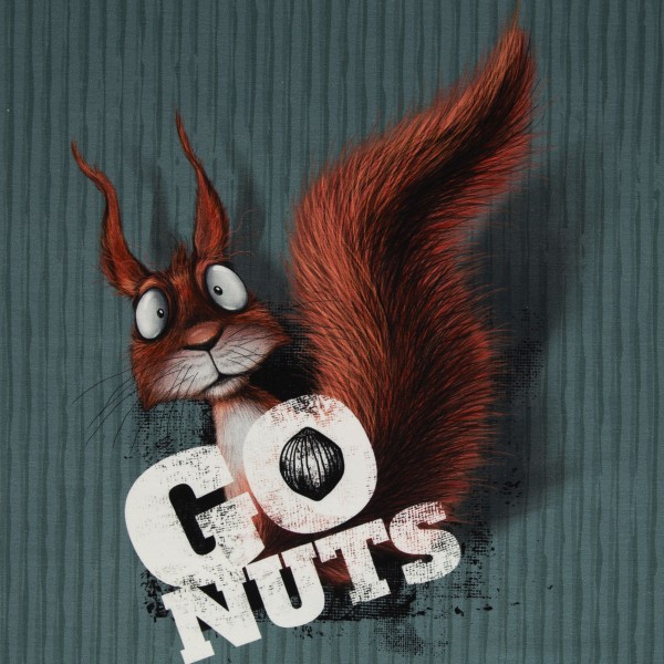 Go Nuts by Thorsten Berger , Panel ca. 85cm, French Terry